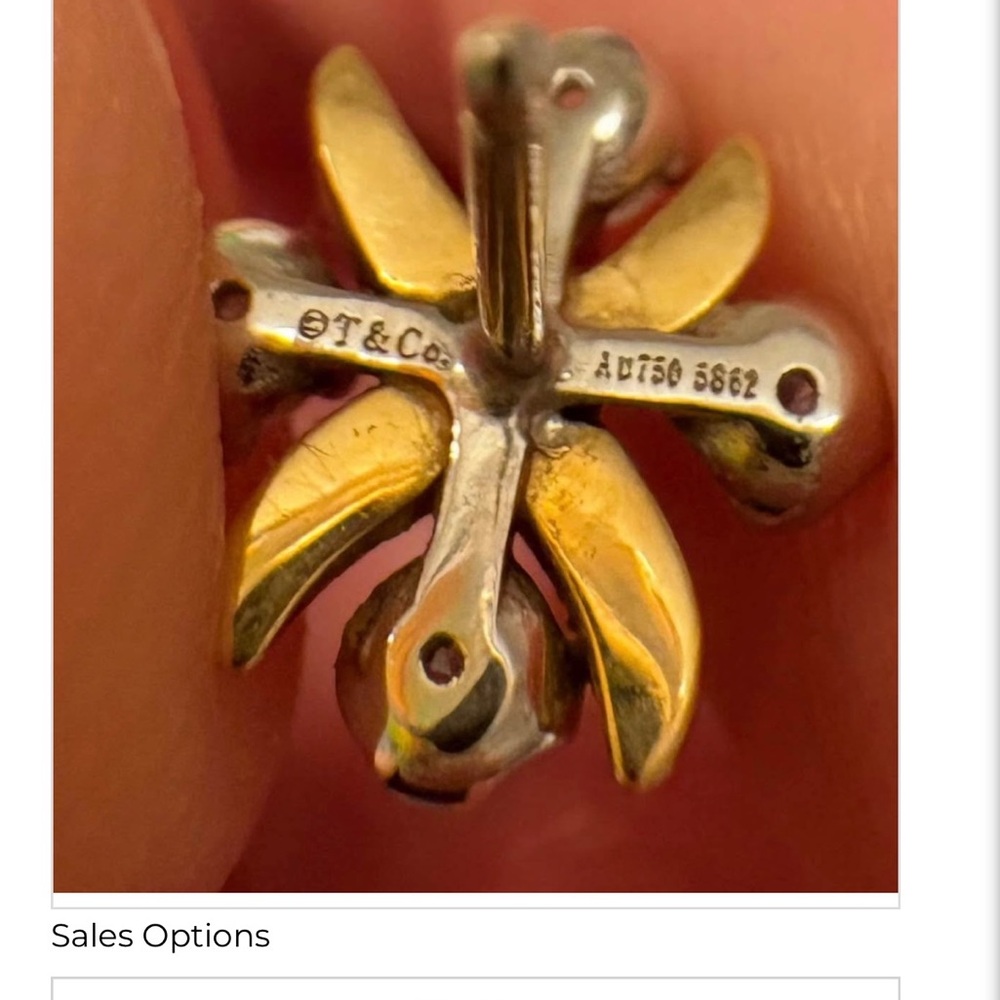 AUTHENTIC TIFFANY EARRINGS WITH REPLACEMENT 18k BACKS***TRADE BACK PURPOSE ONLY*